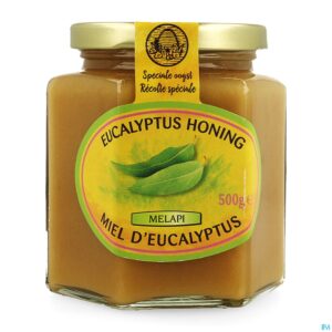 Packshot Melapi Honing Eucalyptus Vast 500g 5014 Revogan
