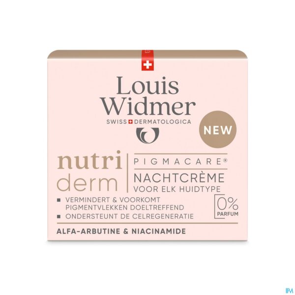 Packshot Widmer Nutriderm Pigmacare Nachtcreme N/parf 50ml