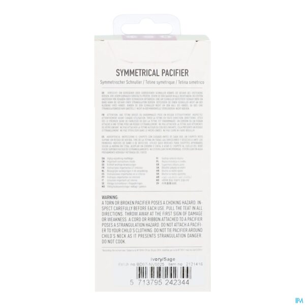 Packshot Bibs 1 Fopspeen Symmetric Duo Sage/ivory