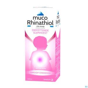 Packshot Muco Rhinathiol 2% Kind Siroop 200ml Nf