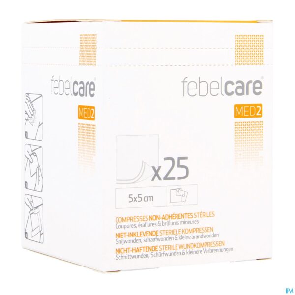 Packshot Febelcare Med2 Komp.n/inkl. Ster. 5,0x 5,0cm 25x1
