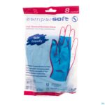 Packshot Sempersoft Handschoen Blauw Medium Nf 1paar
