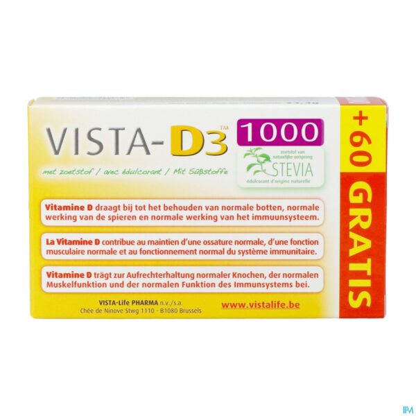 Packshot Vista D3 1000 Promo Smelttabl 120 + 60 Gratis