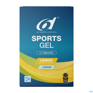 Packshot 6d Sports Gel Lemon 6x45ml