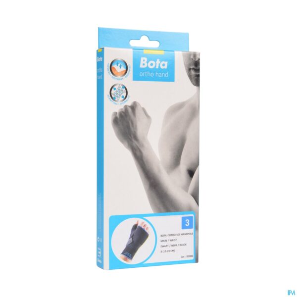 Packshot Bota Ortho Handpolsbandage 505 Zwart N3 Packshot Bota Ortho Handpolsbandage 505 Zwart N3