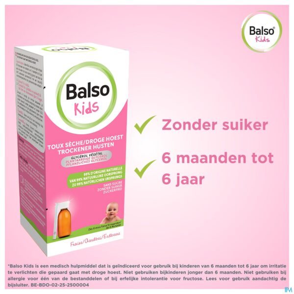Lifestyle_image Balso Kids Hoestsiroop Z/suiker 125ml + Pipet Nf