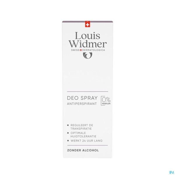 Packshot Widmer Deo Spray Antiperspirant Zonder Parfum 75ml
