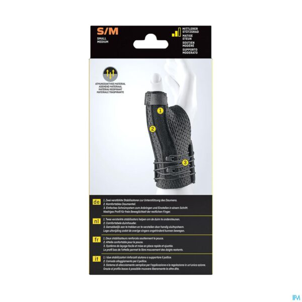 Packshot Futuro Deluxe Duimspalk 45843, Zwart Small/medium Packshot Futuro Deluxe Duimspalk 45843, Zwart Small/medium