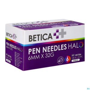 Packshot Betica Pen Needles Halo 6mmx32g 100
