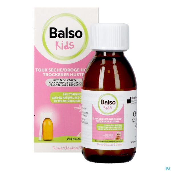 Productshot Balso Kids Hoestsiroop Z/suiker 125ml + Pipet Nf