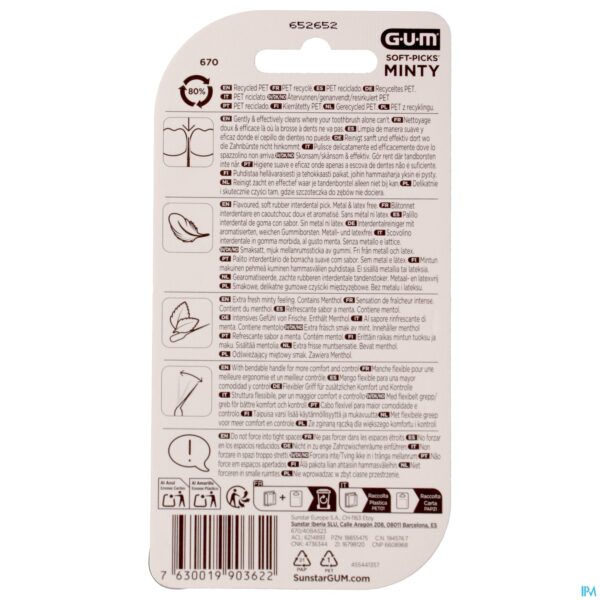 Packshot Gum Soft Picks Minty Medium 40