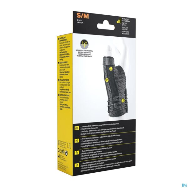 Packshot Futuro Deluxe Duimspalk 45843, Zwart Small/medium