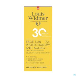 Packshot Widmer Face Sun Protection Anti-ageing 30 Zonder Parfum 50ml