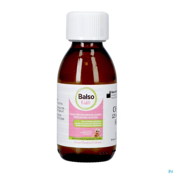 Productshot Balso Kids Hoestsiroop Z/suiker 125ml + Pipet Nf
