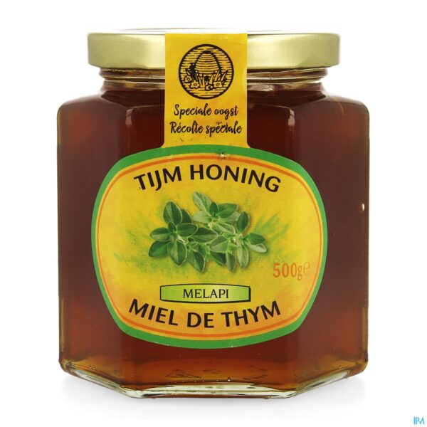 Packshot Melapi Honing Tijm Zacht 500g 5533 Revogan Packshot Melapi Honing Tijm Zacht 500g 5533 Revogan