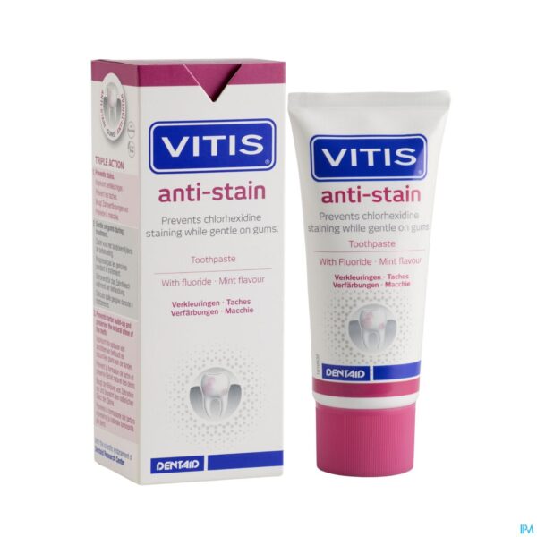 Packshot Vitis A/stain Tandpasta 50ml