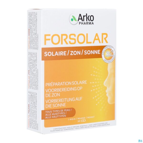 Packshot Forsolar Zon Caps 30 Packshot Forsolar Zon Caps 30