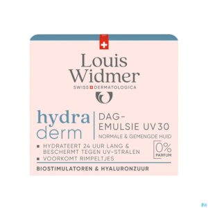 Packshot Widmer Hydraderm Dagemulsie Uv 30 Zonder Parfum 50ml
