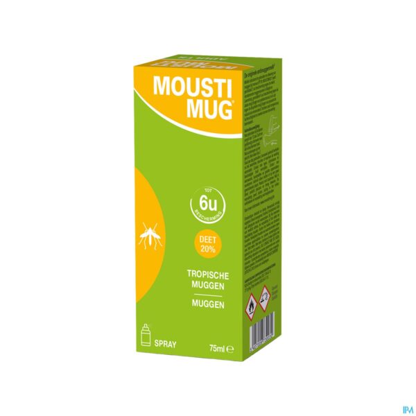 Packshot Moustimug 20% Deet Spray 75ml