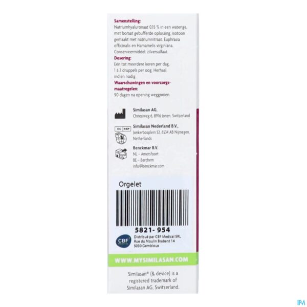 Packshot Similasan Gerstekorrel Druppels 10ml