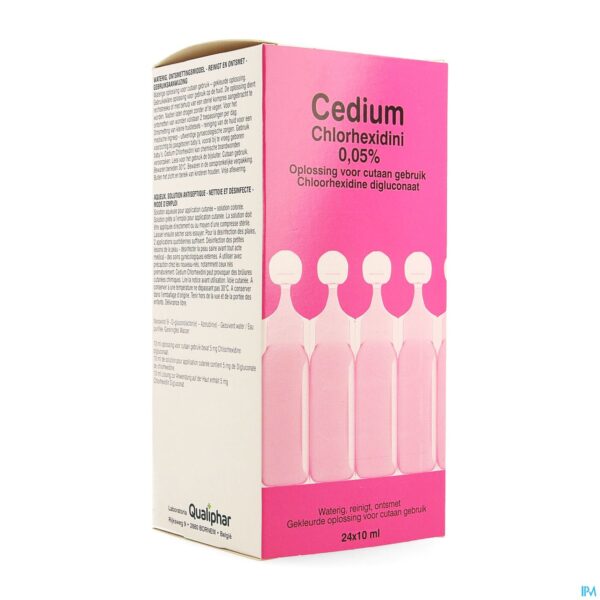 Packshot Cedium Chlorhexidini 0,05 % 24x10ml Packshot Cedium Chlorhexidini 0,05 % 24x10ml