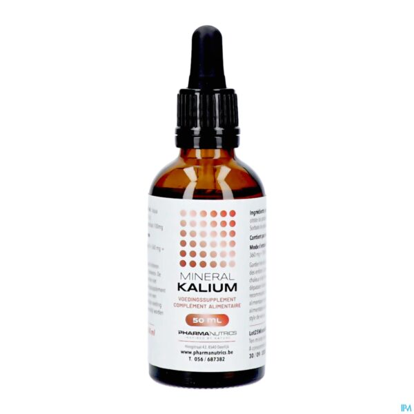 Packshot Mineraal Kalium Druppels 50ml Pharmanutrics Packshot Mineraal Kalium Druppels 50ml Pharmanutrics