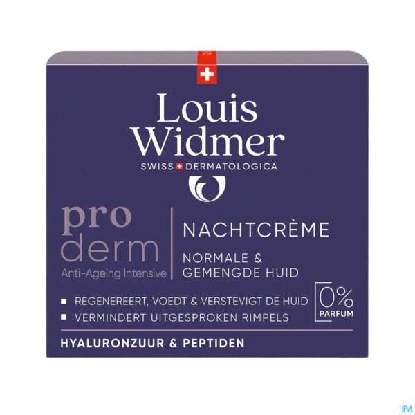 Packshot Widmer Proderm Nachtcrème Zonder Parfum 50ml