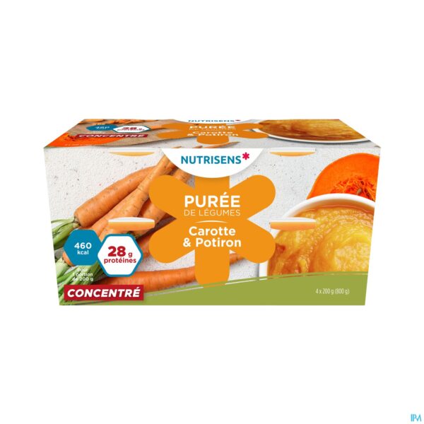 Packshot Groentepuree Wortel-pompoen 4x200g Packshot Groentepuree Wortel-pompoen 4x200g