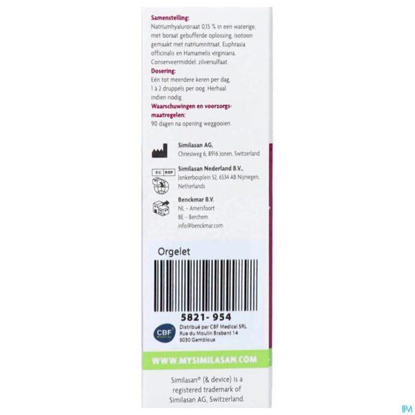 Packshot Similasan Gerstekorrel Druppels 10ml