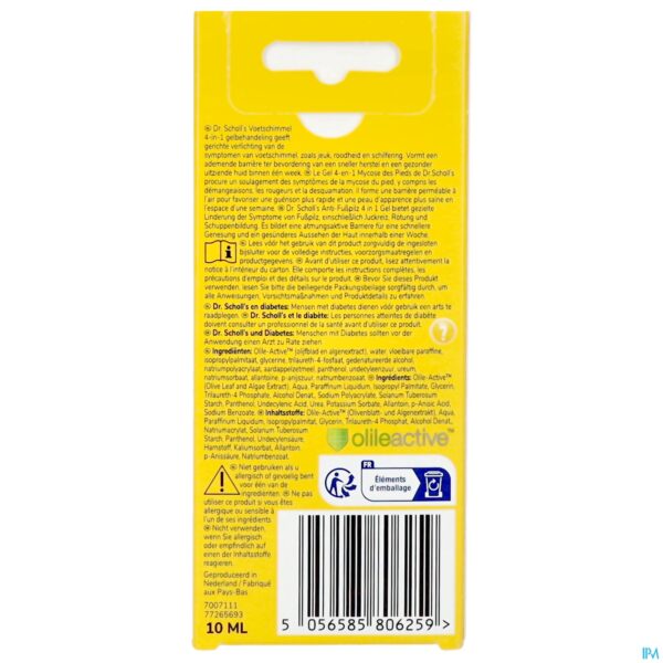 Packshot Scholl Voetschimmel 4-in-1 Gel 10ml