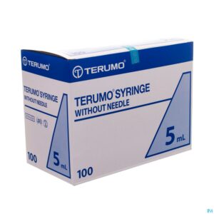 Packshot Terumo Spuit Luer Sliptip 5ml 100