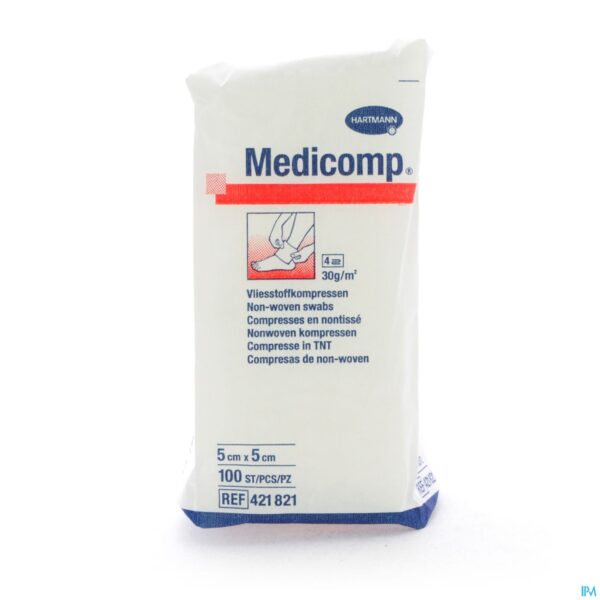 Packshot Medicomp 5x5cm 4l. Nst. 100 P/s