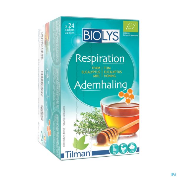 Packshot Biolys Tijm Eucalyptus Honing Zakje 24