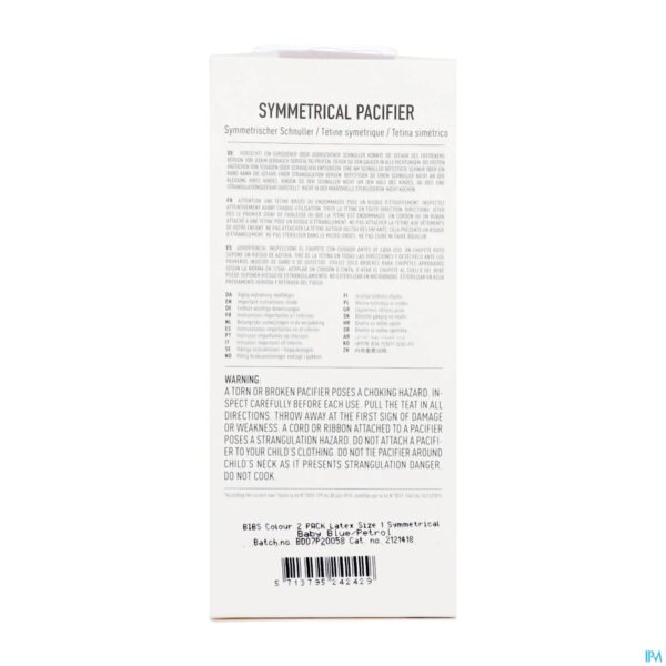 Packshot Bibs 1 Fopspeen Symmetric Duo Baby Blue/petrol