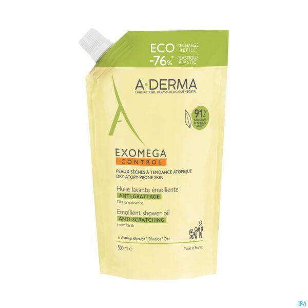Packshot Aderma Exomega Control Wasolie Emol. Refill 500ml