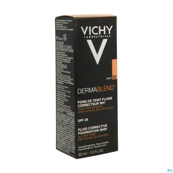 Packshot Vichy Fdt Dermablend Fluide 35 Sand 30ml Packshot Vichy Fdt Dermablend Fluide 35 Sand 30ml