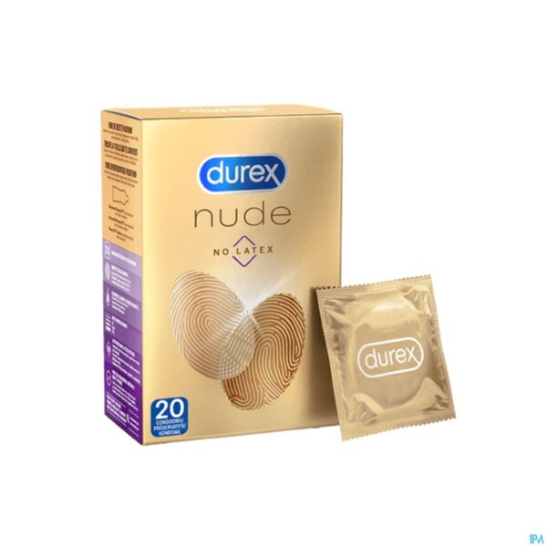 Packshot Durex Nude No Latex Condooms 20