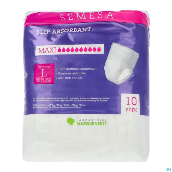 Packshot Marque V Semesa Absorberende Slips Maxi l 10