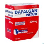 Packshot Dafalgan Instant Rode Vruchten 500mg Gran Zakje 20