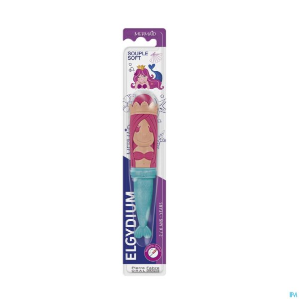 Packshot Elgydium Kids Tandenborstel Mermaid Packshot Elgydium Kids Tandenborstel Mermaid