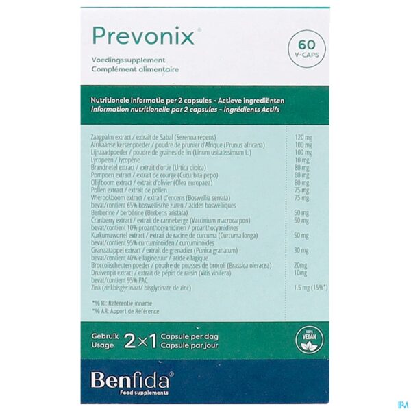 Packshot Benfida Prevonix Caps 60