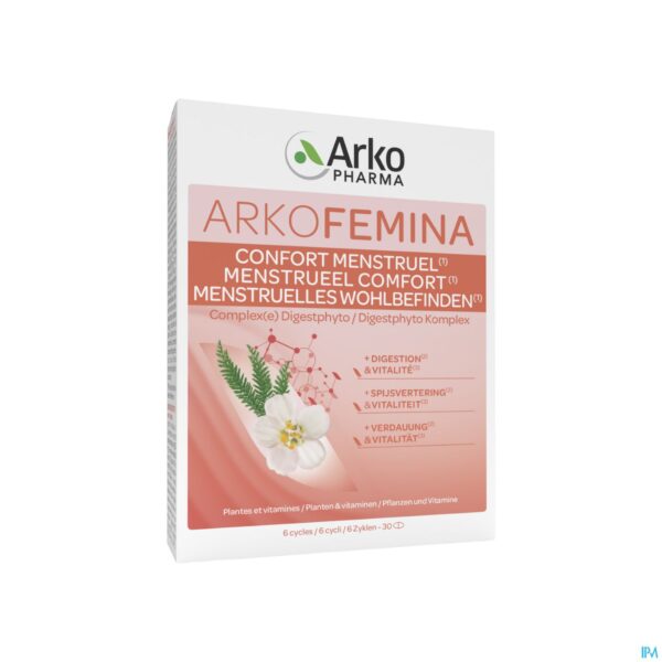 Packshot Arkofemina Menstrueel Comfort Tabl 30 Packshot Arkofemina Menstrueel Comfort Tabl 30