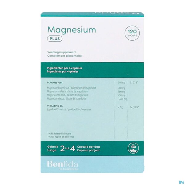Packshot Benfida Magnesium Plus Caps 120