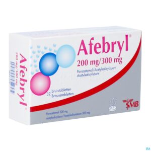 Packshot Afebryl 200mg/300mg Bruistabl 32 Nf