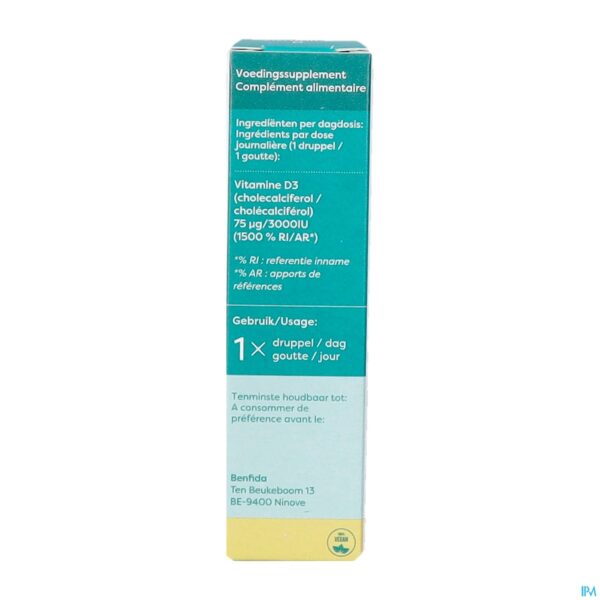 Packshot Benfida Vitamine D3 Bottle 5ml