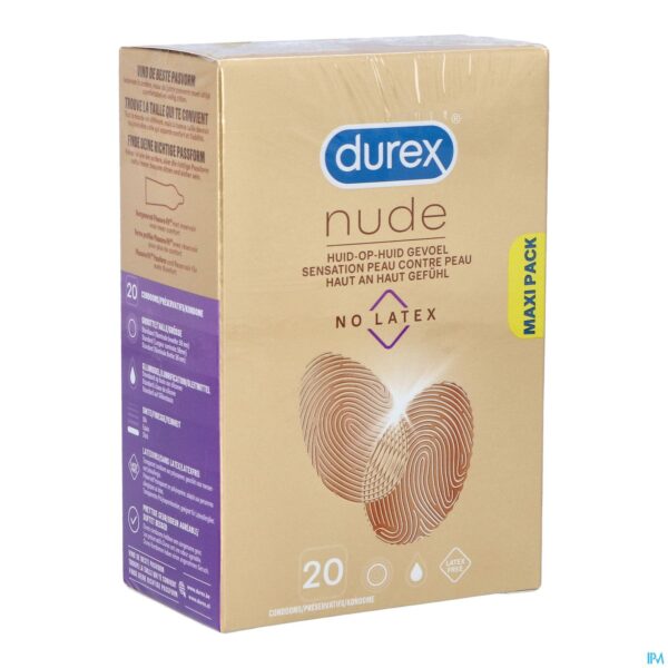 Packshot Durex Nude No Latex Condooms 20