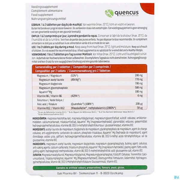 Packshot Quercus Magnerelax Tabl 60 Nf
