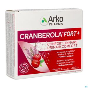 Packshot Cranberola Fort Plus Zakje 10 + Stick 5 Promo -€5