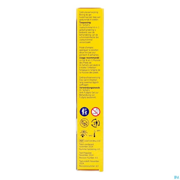 Packshot Scholl Voetschimmel 4-in-1 Gel 10ml