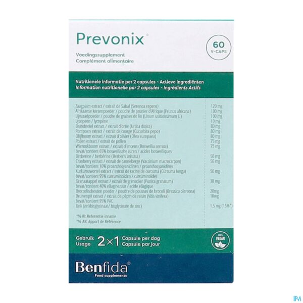 Packshot Benfida Prevonix Caps 60